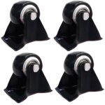 Roulettes silencieuses � plaques, capacit� 50 kg, assemblage facile, pour biblioth�ques et meubles commerciaux ...