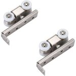 Roulette suspendue en acier inoxydable, roulette � rail silencieux, porte coulissante en alliage de zinc, ...