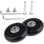 Roulette valise, roue � bagages, essieux et roulettes, 2pcs roulettes de rechange avec essieux � roulement ...
