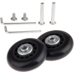 Roulette valise, roue � bagages, essieux et roulettes, 2pcs roulettes de rechange avec essieux � roulement ...