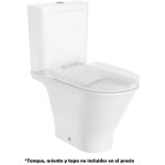 Roca - round the gap cuvette de toilette sans rebord avec double sortie pour toilettes � r�servoir bas ...