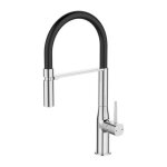 Edouard rousseau - rousseau robinet mitigeur de cuisine koben - avec douchette - gris chrome et noir