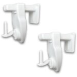 Lot de 2 supports � crochets blancs pour vitrage et d�coration de fen�tre ? syst�me universel sans per�age ...