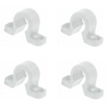 Lot de 4 colliers simples pour tringle d'espagnolette ? système de fermeture pour volet battant ? blanc ... Lot de 4 colliers simples pour tringle d'espagnolette ? système de fermeture pour volet battant ? blanc ...
