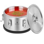Conteneur isotherme - royal catering - acier inoxydable brossé - 10 l de capacité Conteneur isotherme - royal catering - acier inoxydable brossé - 10 l de capacité