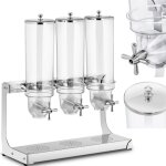 Distributeur de flocons de riz sucr�s, transparent, triple, 10, 5 l