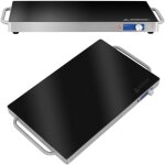 Royal catering - plaque de maintien chaude - 240 w - acier inoxydable - 62 x 35 cm
