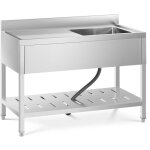 Royal catering - table de rinçage - 1 pelvis - arec inoxydable - 49 x 42 x 24, 5 cm Royal catering - table de rinçage - 1 pelvis - arec inoxydable - 49 x 42 x 24, 5 cm