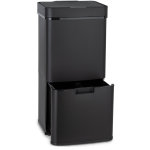 Royal trash matte black poubelle à capteur 72 l acier inoxydable noir mat Royal trash matte black poubelle à capteur 72 l acier inoxydable noir mat