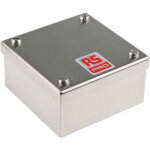 Rs pro - boîte de dérivation, acier inoxydable 304 satiné, 100mm x 100 mm, profondeur 50mm ( prix pour ... Rs pro - boîte de dérivation, acier inoxydable 304 satiné, 100mm x 100 mm, profondeur 50mm ( prix pour ...