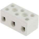 Rs pro - bornier de raccordement 3 pôles , a visser, 4mm², 32a ( prix pour paquet de 5 ) Rs pro - bornier de raccordement 3 pôles , a visser, 4mm², 32a ( prix pour paquet de 5 )