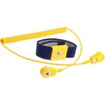 Rs pro - bracelet de mise  la terre psde, longueur 1m, tissu, 4mm, spiral ( prix pour 1 )
