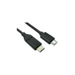 C�ble usb rs pro micro usb b vers usb c, noir, 2m ( prix pour 1 )