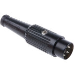 Rs pro - connecteur din 4 contacts, m�le, montage sur c�ble, a sertir ( prix pour 1 )