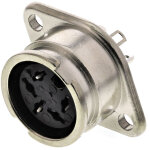 Rs pro - connecteur din 5 contacts, femelle, montage sur ch�ssis ( prix pour 1 )