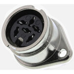 Rs pro - connecteur din 6 contacts, femelle, montage sur ch�ssis ( prix pour 1 )