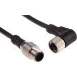 Cordon rs pro 5 conducteurs , m12 femelle vers fiche mle droite m8 mle, 2m ( prix pour 1 )