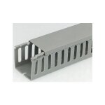 Rs pro - goulotte de 80 mm x 80mm x 1m, ouvert, en pvc gris ( prix pour paquet de 4 )