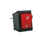Rs pro - interrupteur � bascule rouge bipolaire on - off lumineux ( prix pour 1 )