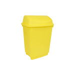 Poubelle jaune en plastique, 50l ( prix pour 1 )