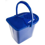 Rs pro - seau � lessiver en plastique bleu avec poign�e, 12l ( prix pour 1 )