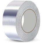 Ruban adhsif aluminium 1 rouleau 50mm x 50 m, ruban adhesif haute temperature, rouleau isolant thermique, ...