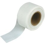 Ruban adh�sif pour plaques de pl�tre (45 mm x 30 m), grille blanche tr�s r�sistante pour joints et fissures ...
