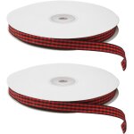 Ruban � carreaux rouge noir de 100 m�tres, conception de treillis, texture plus lisse, ruban filaire ...