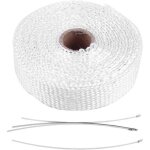 Ruban isolant blanc 5m50mm, ruban isolant pour tuyau d'chappement, avec 10 serre - cbles
