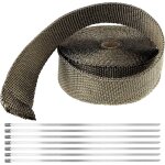 Ruban isolant couleur titane 15m50mm, ruban isolant pour tuyau d'chappement, avec 10 serre - cbles