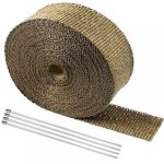 Ruban isolant thermique en alliage de titane 5 m x 2, 5 cm, pour tuyau d'�chappement, collecteur d'�chappement ...