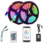 Ruban led 10m, led chambre, bande led lumineuse contr�l� par bluetooth ou t�l�commande 24 touches, synchronise ...