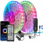 Ruban led, 20m bande led ultra - longue lumineuse led 5050 rgb contrl� par t�l�commande app, synchroniser ...