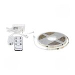 Ruban led 5m effet dynamique 126led / m 12v ip65 + t�l�commande et transformateur - blanc neutre silumen ...