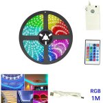 Ruban led avec capteur de mouvement infrarouge batterie usb 1m rvb te - b0451 Ruban led avec capteur de mouvement infrarouge batterie usb 1m rvb te - b0451