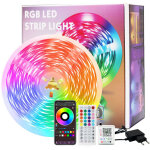 Ruban led rvb, 10 m - 160 led, bandeau lumineux � couleurs changeantes, synchronis� avec la musique, ...