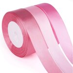 Ruban satin rose 1 pouce uni, d�coration robe bouquet bricolage emballage no�l