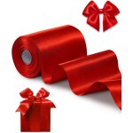 Ruban de satin rouge 10 cm x 20 m de large ruban �pais pour une grande ouverture d'entreprise d�coupes ...