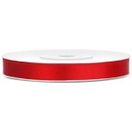 Ruban de satin, ruban rouge, 6 mm / 25 m Ruban de satin, ruban rouge, 6 mm / 25 m