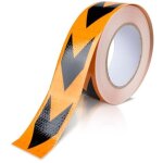 Ruban de signalisation r�fl�chissant en forme de fl�che ? 50 mm x 25 m, ruban r�fl�chissant nocturne ...