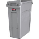 Poubelle slim jim�, capacit� 60 l, avec canaux - rubbermaid