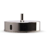 Rubi ? tr�pan diamant 120 mm pour gr�s et c�ramique ? usage � l'eau ? profondeur 25 mm ? acier ? pointe ...