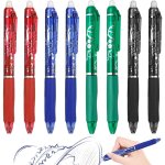 Rucudim lot de 8 stylos � bille effa�ables � encre gel, r�tractables, 0, 5 mm, pour fournitures scolaires, ...
