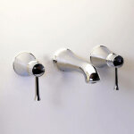 Robinet mlangeur lavabo mural rtro - chrom - allure