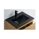 Rue du bain - vasque cramique  encastrer - noir mat - 60x46 cm - bali