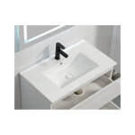 Rue du bain - vasque encastrable c�ramique blanche - 81x47 cm - city