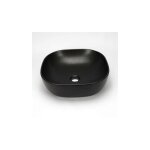 Rue du bain - vasque pour salle de bain carre - cramique noir mat - 41x41 cm - vasco