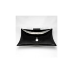 Vasque pour salle de bain avec plage robinetterie céramique noire 57x39 cm - wing Vasque pour salle de bain avec plage robinetterie céramique noire 57x39 cm - wing