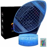 Rugby night light, 16 changement de couleur tactile t�l�commande 3d football light, lampe de table d�corative, ...