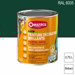 Durieu - peinture décorative antirouille rustol deco ral 6005 vert mousse brillant 0, 75l owatrol Durieu - peinture décorative antirouille rustol deco ral 6005 vert mousse brillant 0, 75l owatrol